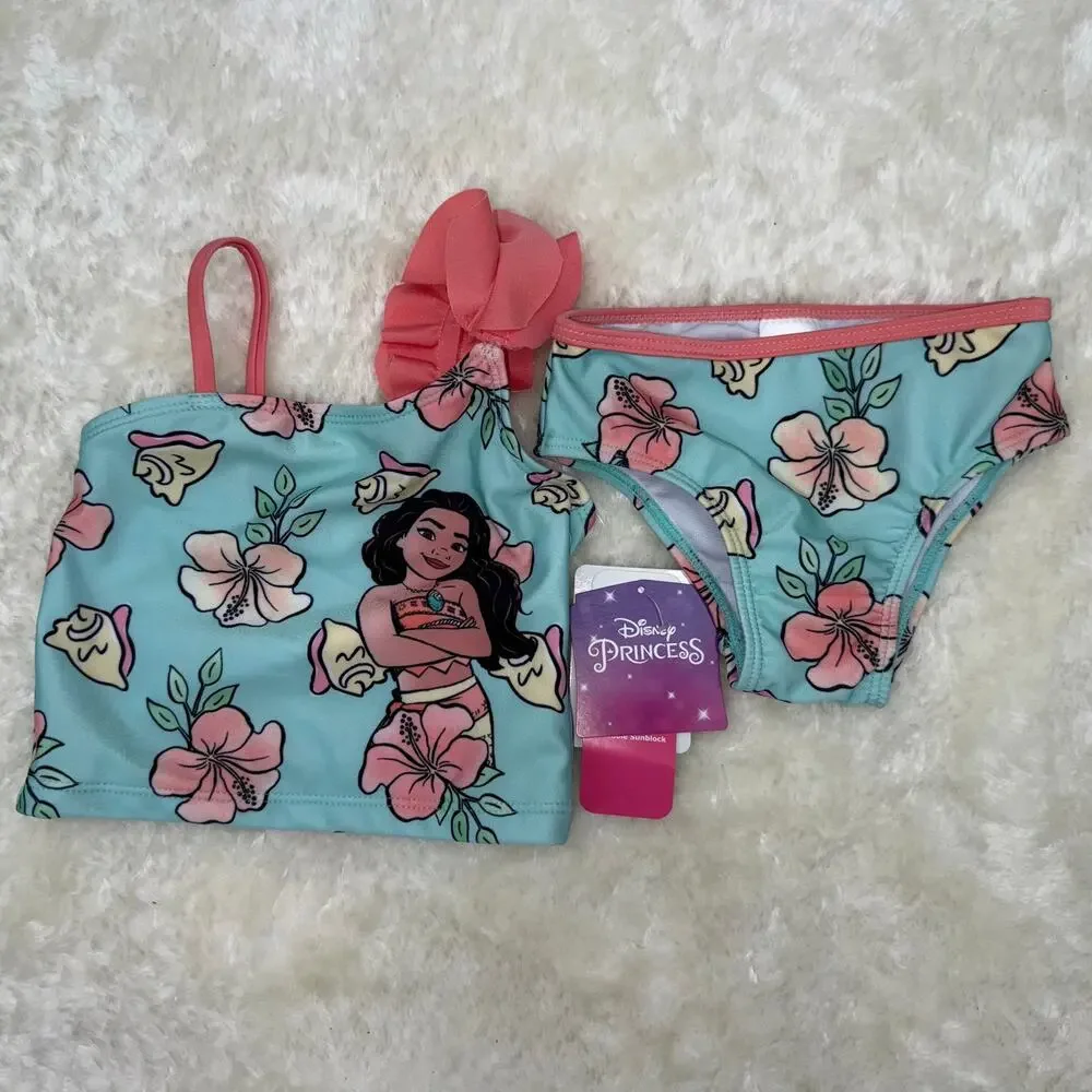 NWT Disney Princess Moana Toddler Girls 2-Piece Summer Swimwear 18M